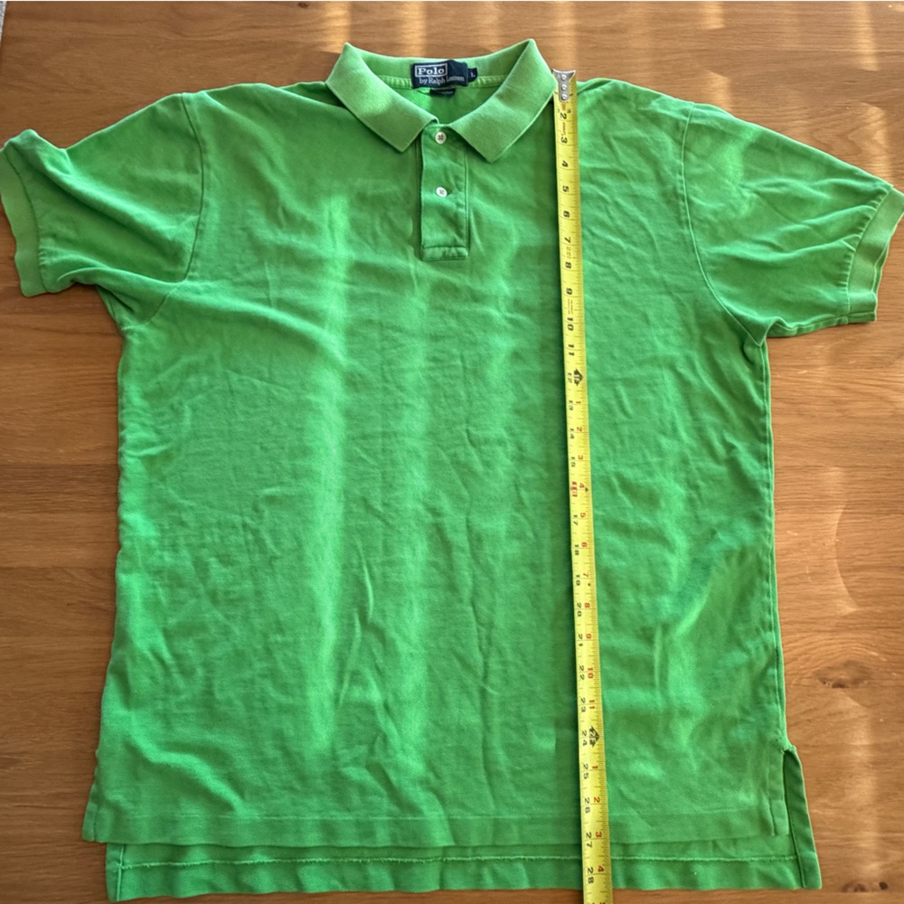 Polo by Ralph Lauren Neon Green Short Sleeve Polo with Orange Pony - Picture 5 of 10